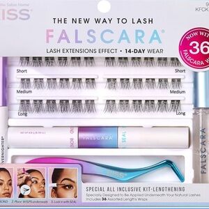 KISS Falscara Starter Kit Deluxe Lash Extension Kit‎ 36 Lash Clusters